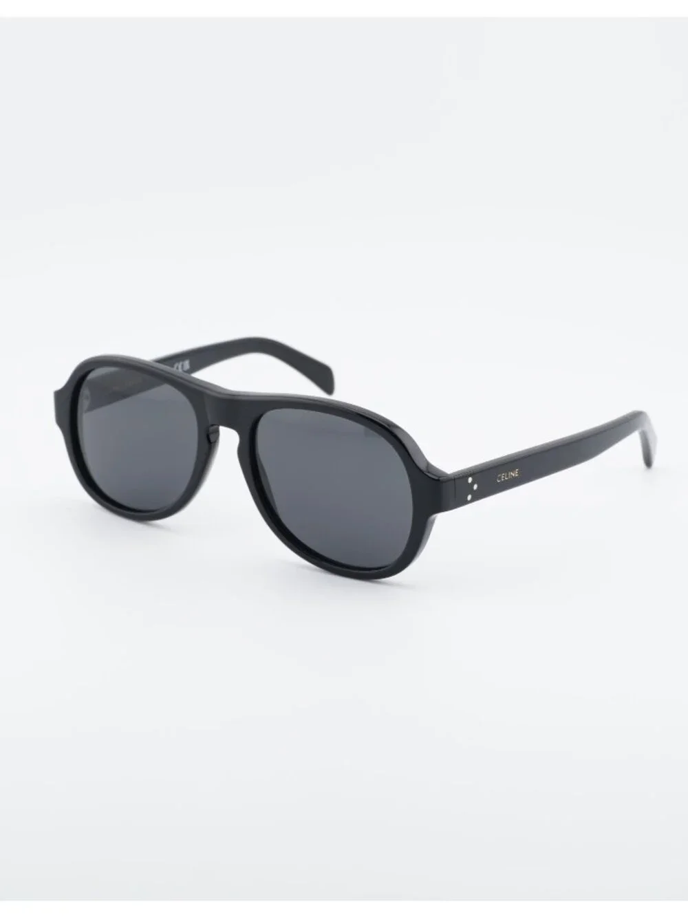 Celine CL40298I 01A Sunglasses Black Aviator Frame, Grey Lenses